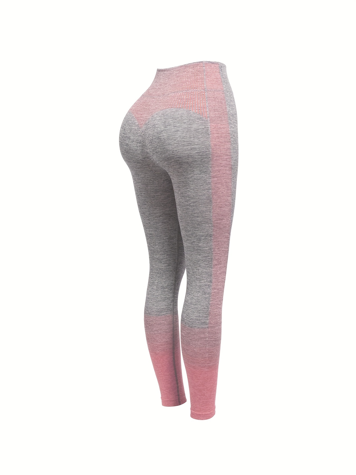 Leggings for Women Casual Solid Splice Pants Slim Elasticity Exercise  Fitness Pants Trousers (Pink-02#, XXL)