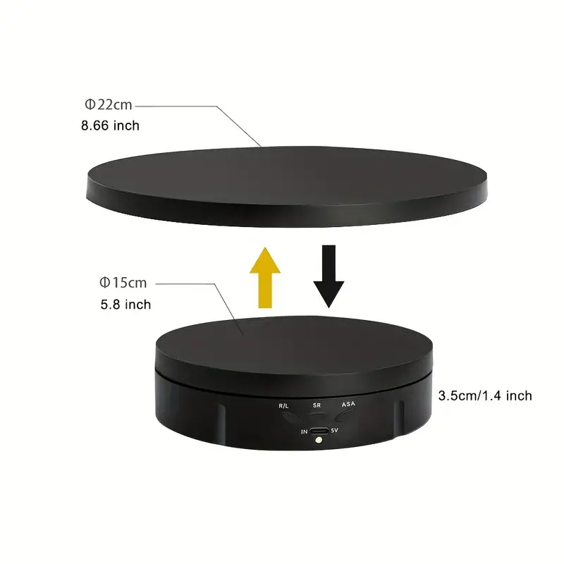 1 Remote Rotating Display Stand With Large Cover For - Temu