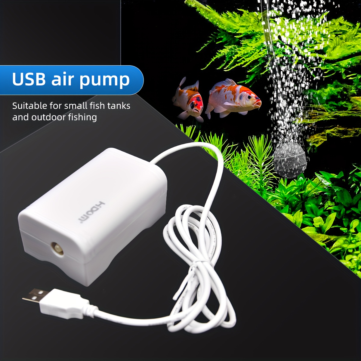 USB Luftpumpe Aquarium Leise Sauerstoffpumpe Aquarium Mini Tragbare  Sauerstoff Luftpumpe Mit 140cm Netzkabel 1 Luftstein, 1 Silikonschlauch und  Oxygen Pump Aquarium Zubehör (grasgrün) : : Haustier