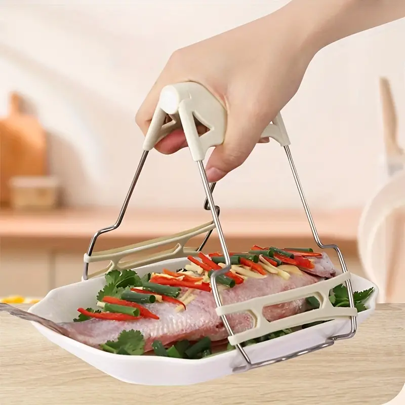 Non-slip Pot Pan Gripper Clip Hot Dish Plate Bowl Clip Retriever
