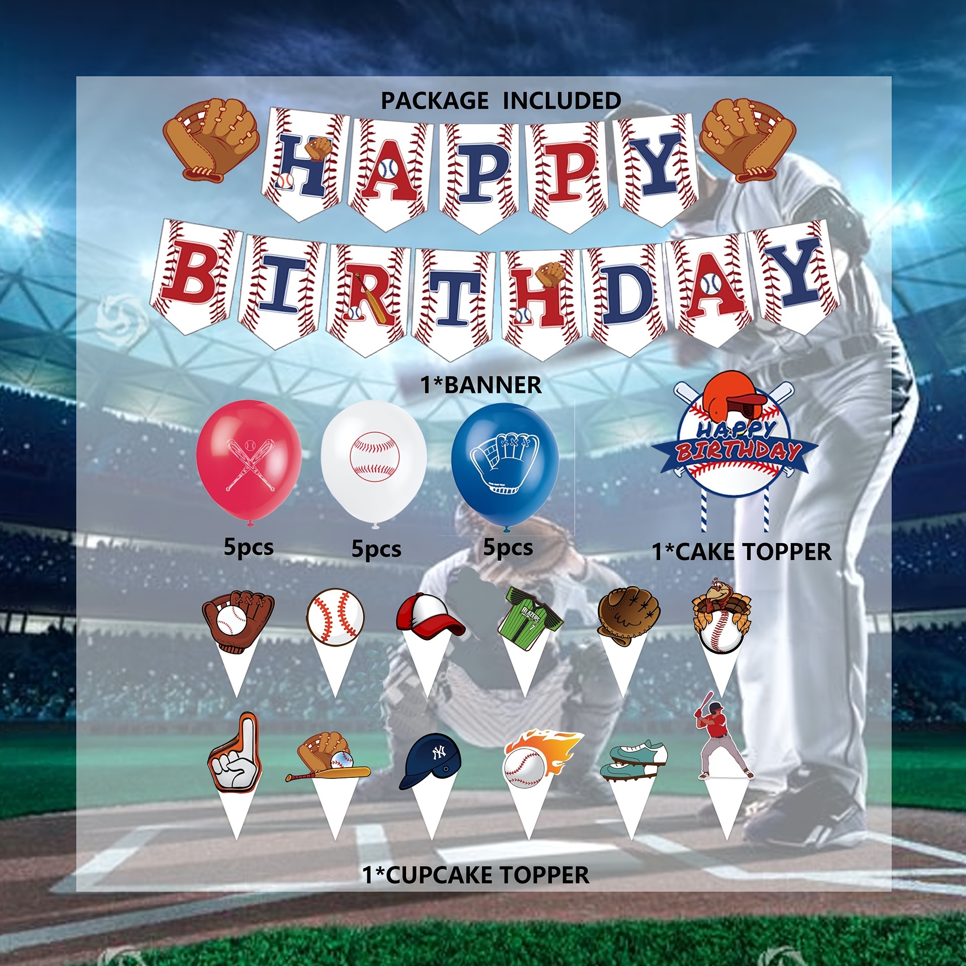 Baseball Baseball Cake Topper Baseball Banner Baseball 