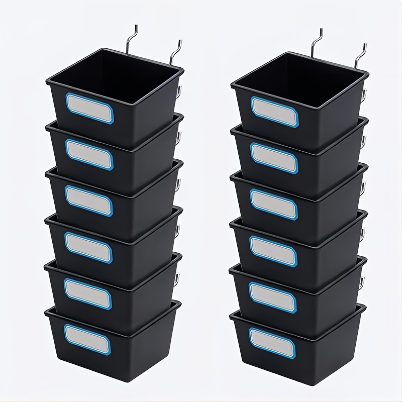 Hole Plate Accessories Black Small Beveled Part Storage Box - Temu