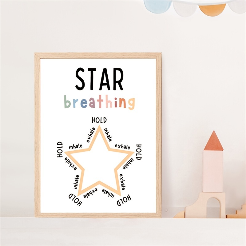 Star Breathing Poster Calming Corner Mindfulness Poster - Temu Australia