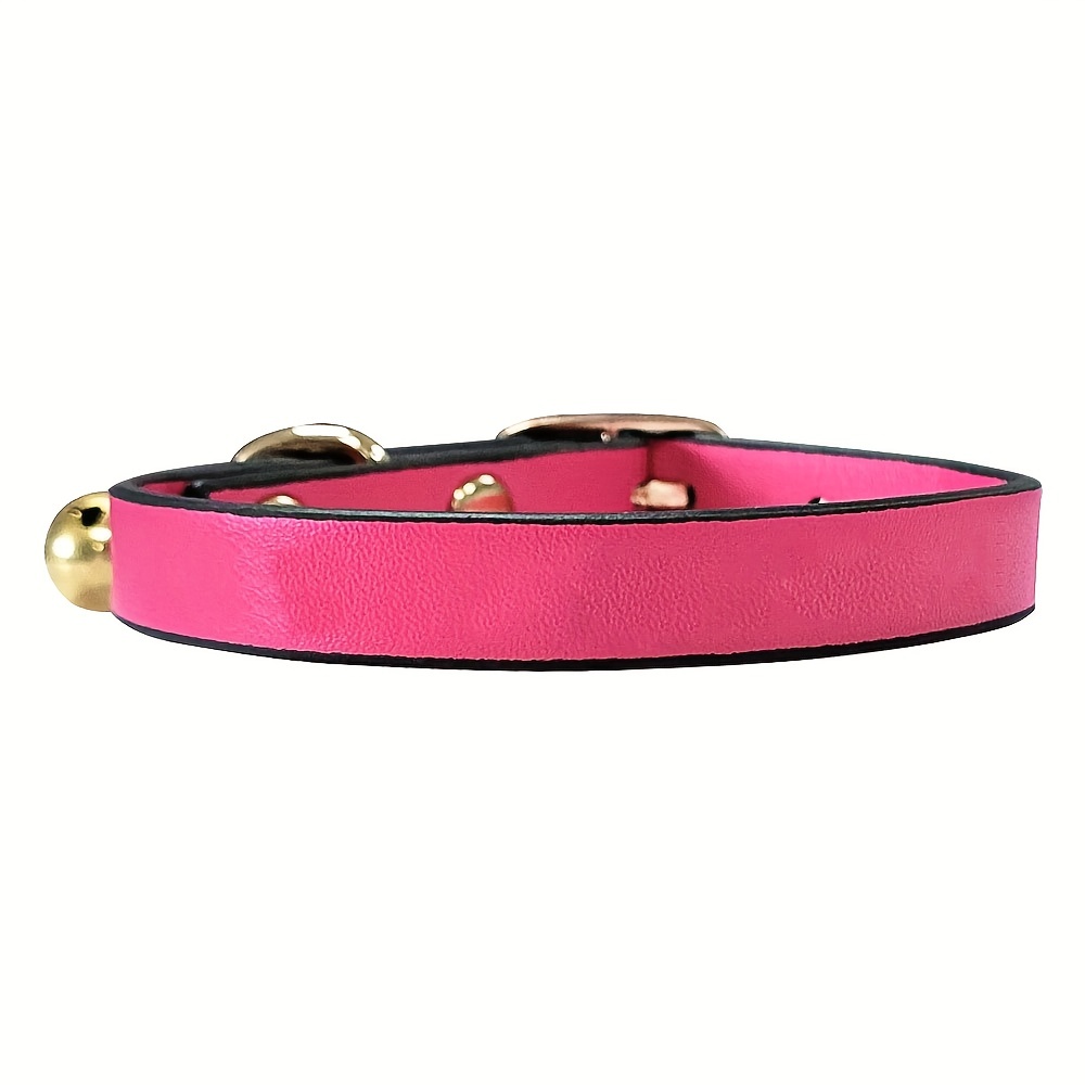 Custom Cat Collars, Personalized Leather Cat Collar With Printed Name For Cats  Kittens - Temu