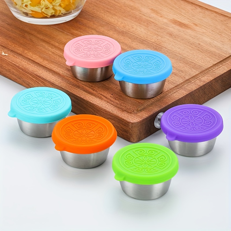 Salad Dressing Container To Go, Reusable Sauce Containers With Leakproof  Silicone Lids, Stainless Steel Condiment Cup For School Bento Lunch Box,  Kitchen Supplies, Restaurant Supplies, Dinnerware For Picnic Travel - Temu  Australia