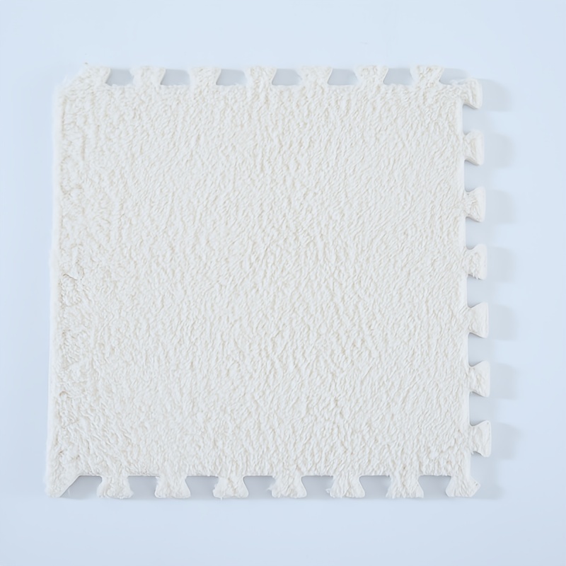 Plush Puzzle Foam Floor Mat- Square Interlocking Fluffy Tiles, Foldable Rug  Split Joint Soft Climbing Carpet Mats, Shaggy Area Rug For Room Floor,  Christmas Decor - Temu New Zealand