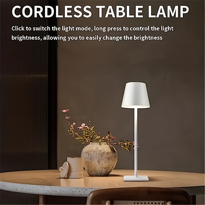 1pc Lampe De Table Sans Fil LED, Lampe Alimentée Par Batterie