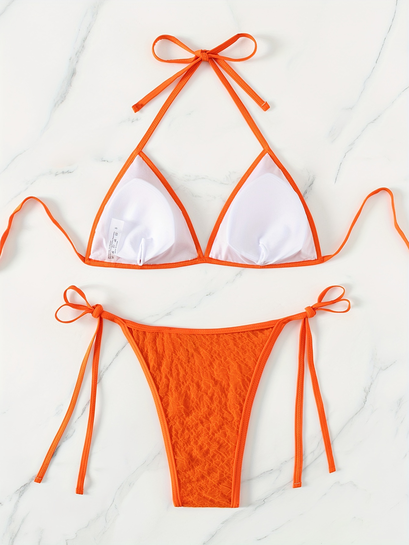 Triangle Bikini Top - Tangerine