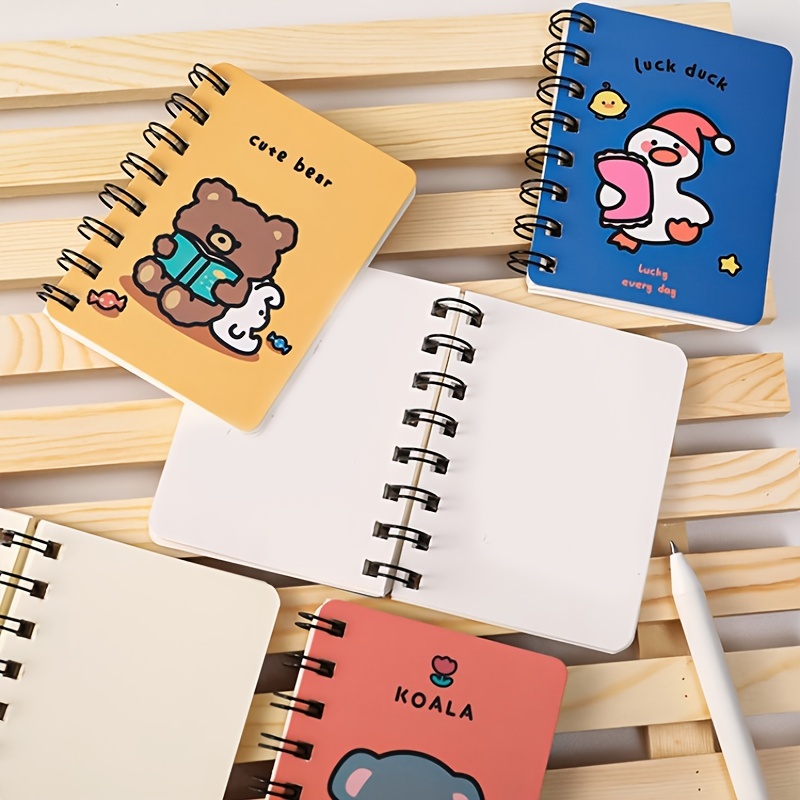 Smail - Mini carnet de poche Kawaii, 2 pièces, joli petit carnet