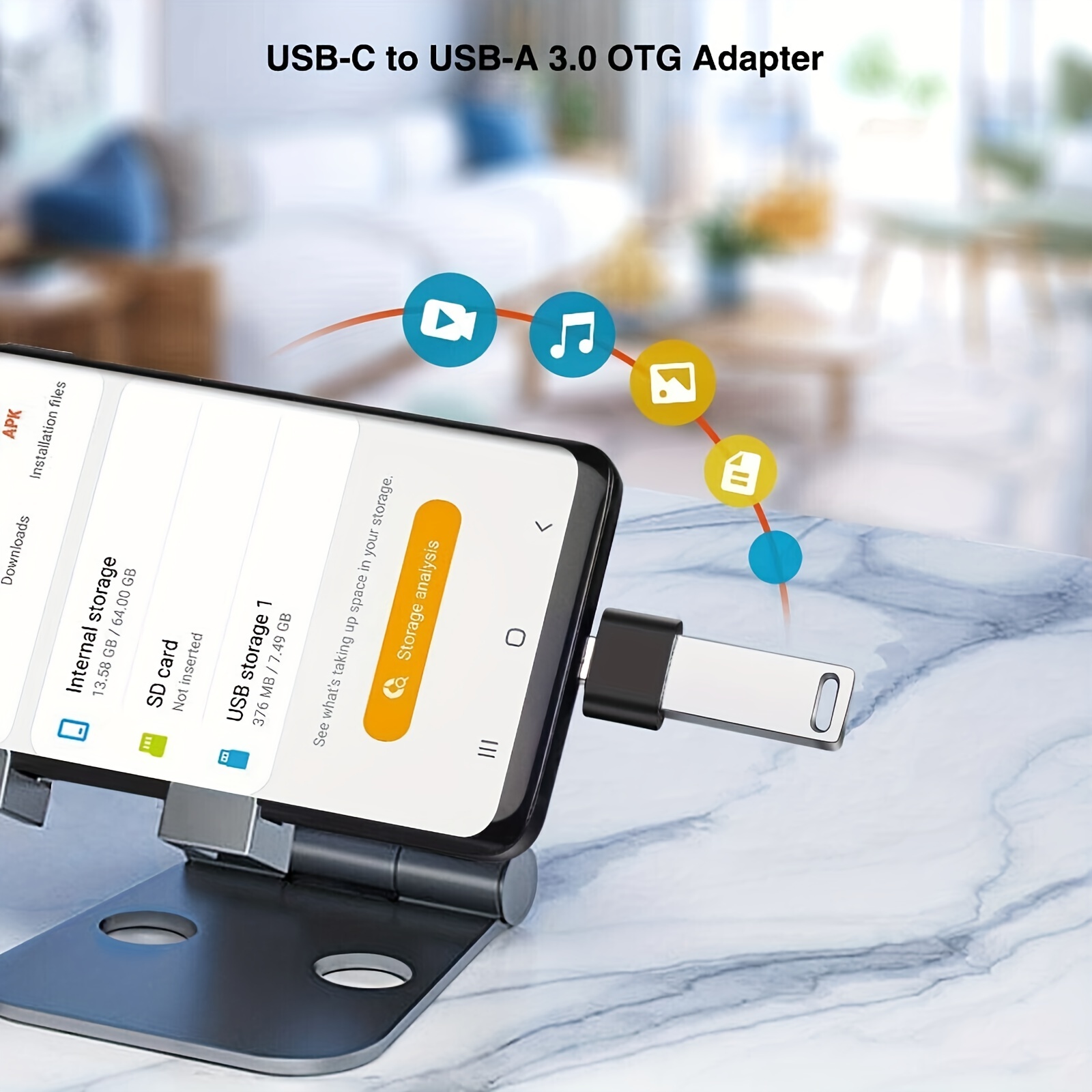 USB-C to USB-A 3.0 Adapter Space Grey - JB01822-BWW