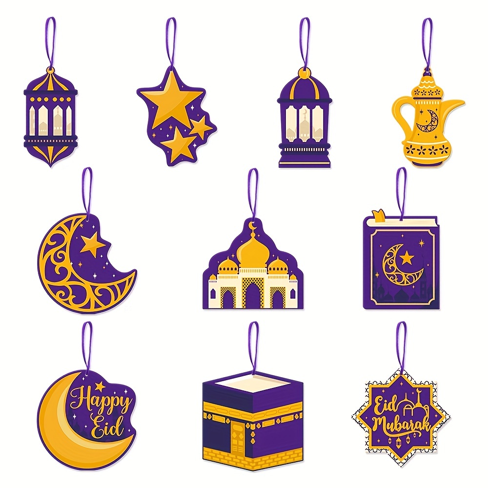 Cogfs EID Mubarak Acrylic Ornament Ramadan Decorations for Home Muslim  Party, Gold Ramadan Decoration 