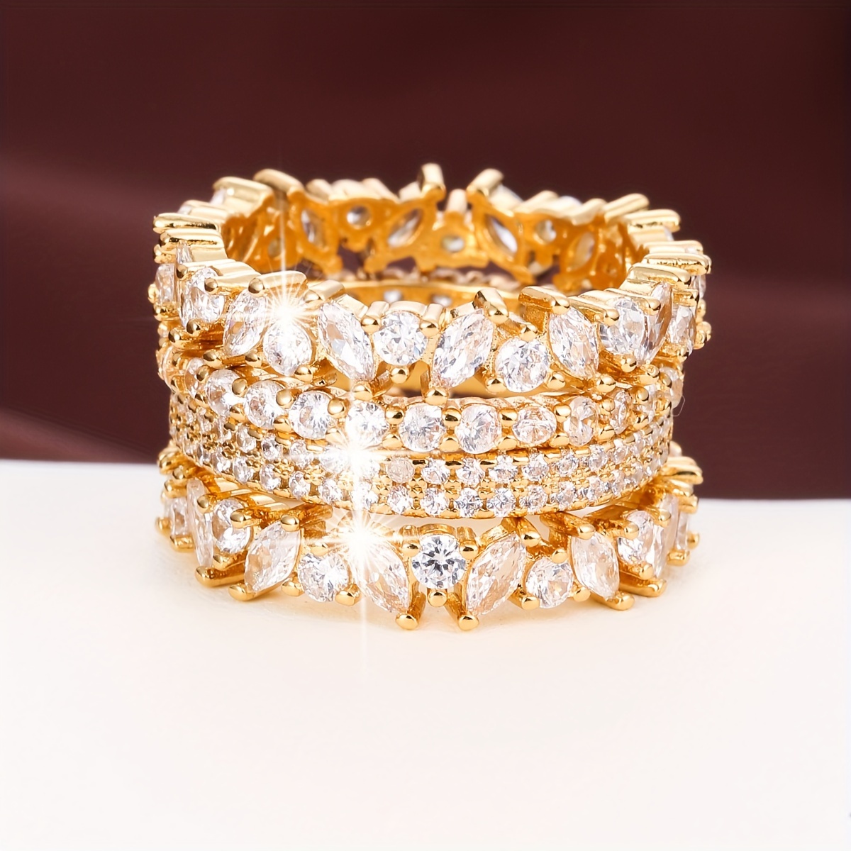 Women's Synthetic Zirconia Ring Set