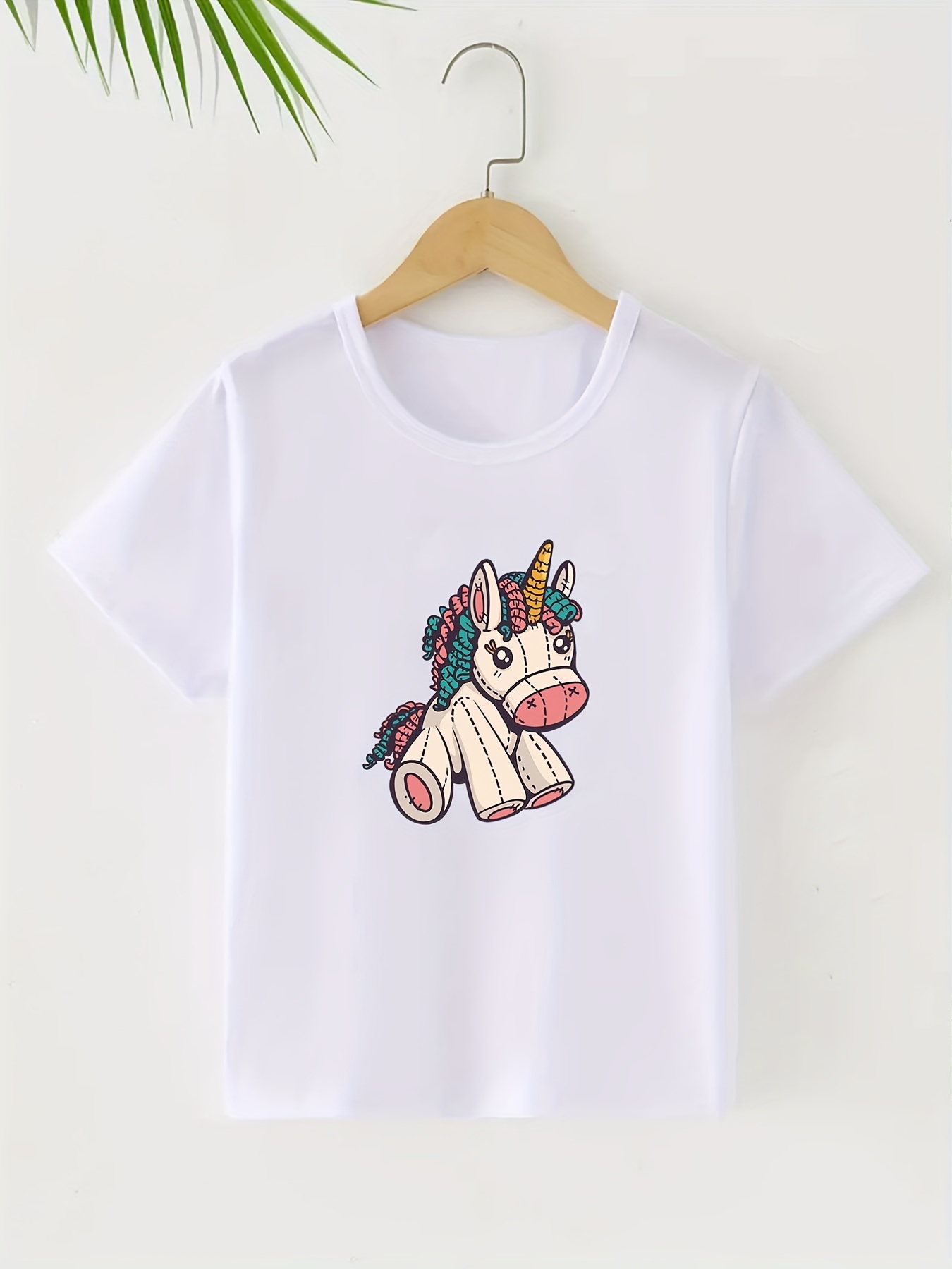 Unicorn Cute Girls T-Shirt Kids Boys Clothes Summer Short Sleeve