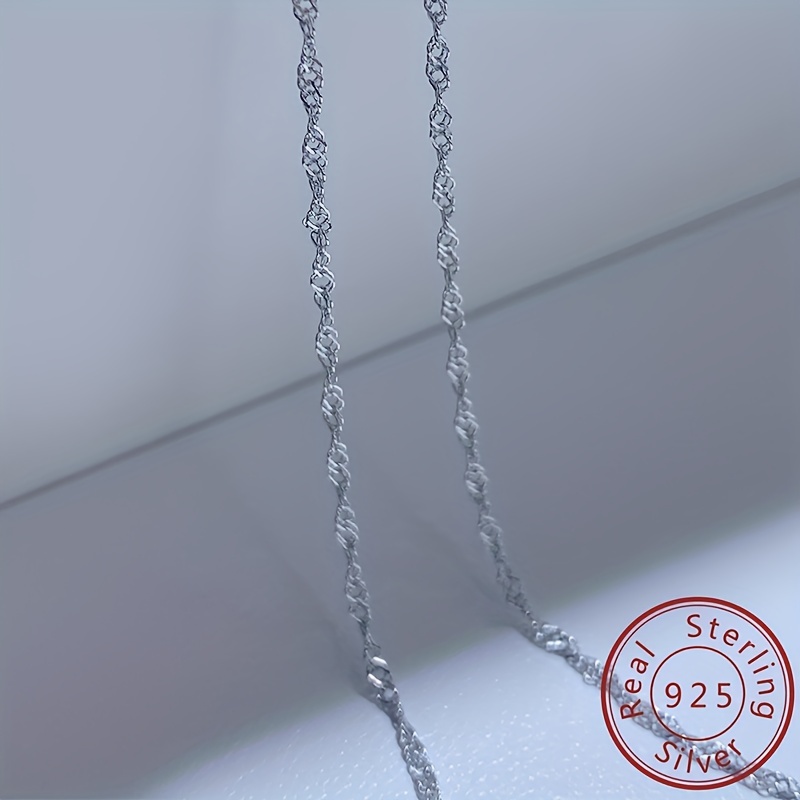 925 Sterling Silver Chain Necklace Without Pendant