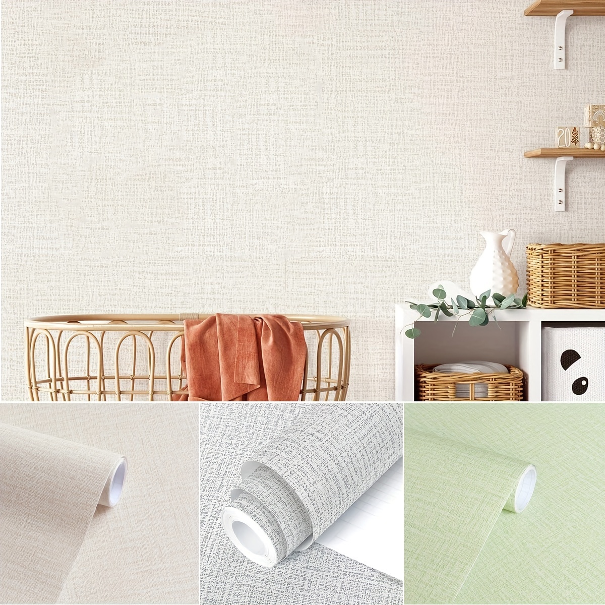 Linen Wallpaper - Temu