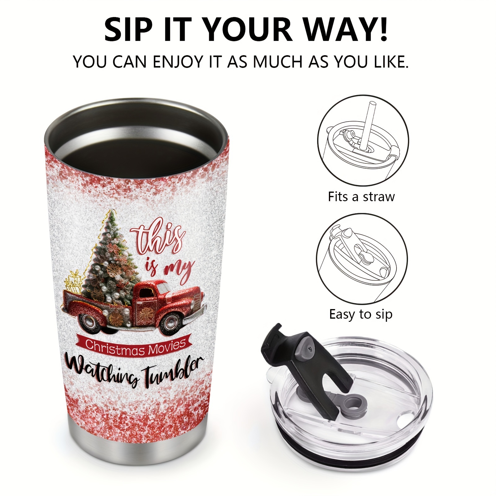 Christmas Tumbler Red Truck Pattern Tumbler Merry Christmas Tumbler  Stainless Steel Double Wall Vacuum Insulated Tumblers Travel Mug Xmas Gifts  For Men Women Friend Parent Teacher - Temu Austria