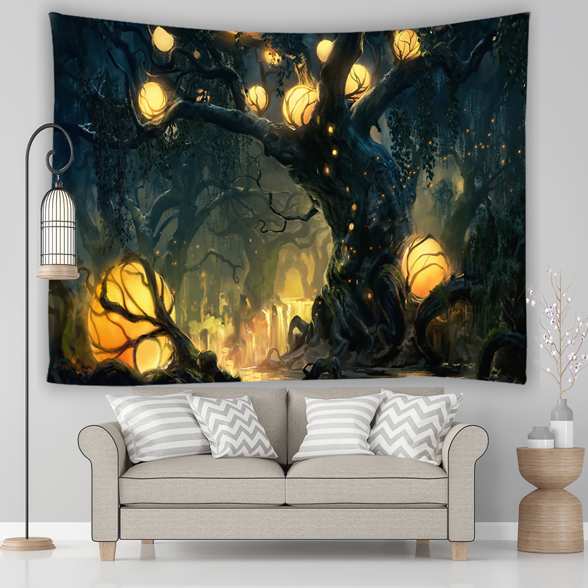 fantasy forest wall tapestry blanket wall hanger