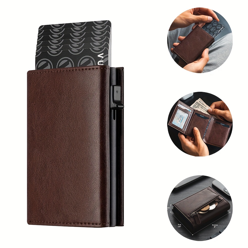 AirTag Wallet with Coin Pocket - Leather Wallet