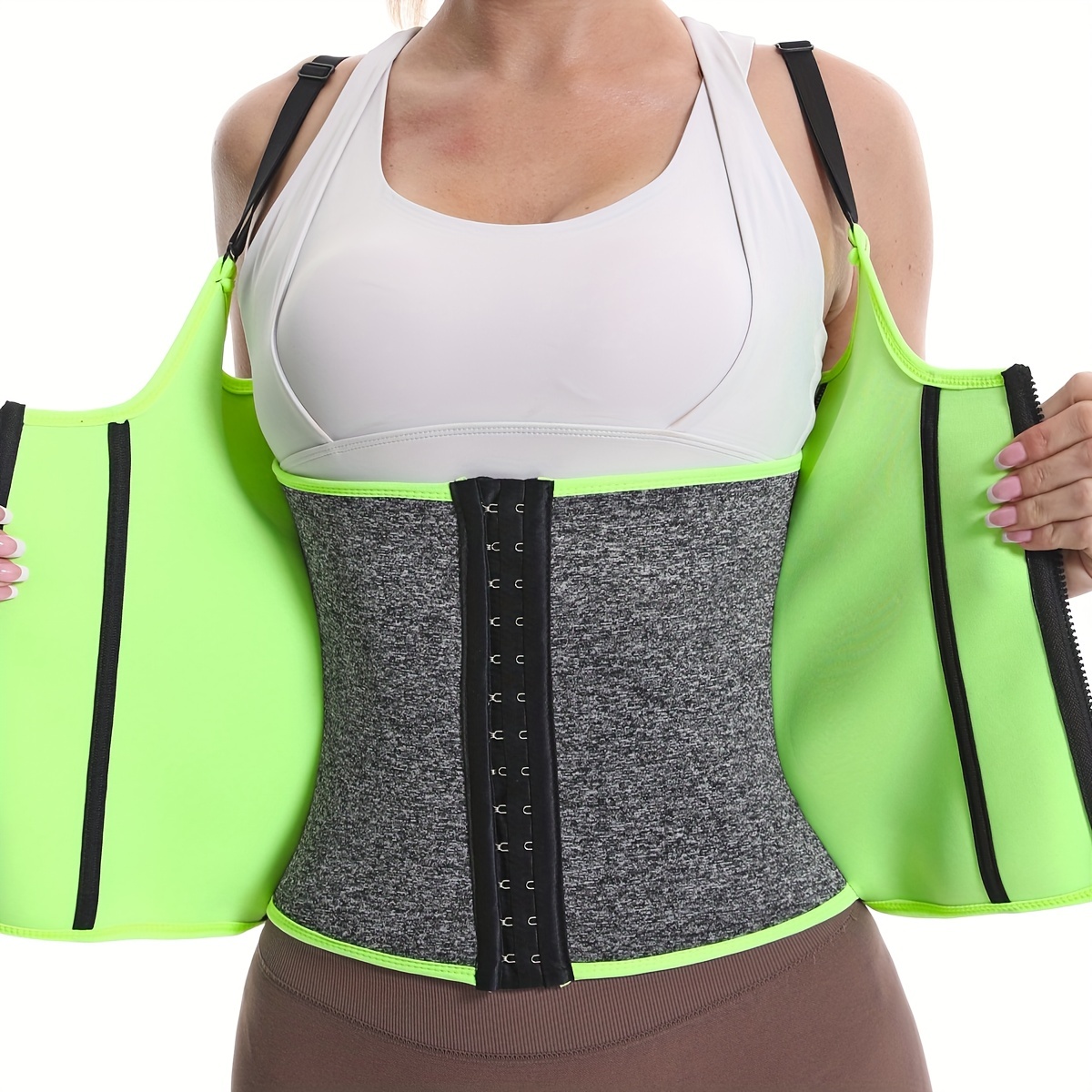 Waist Trainers Women Waist Cincher Corset Zipper Vest Body - Temu