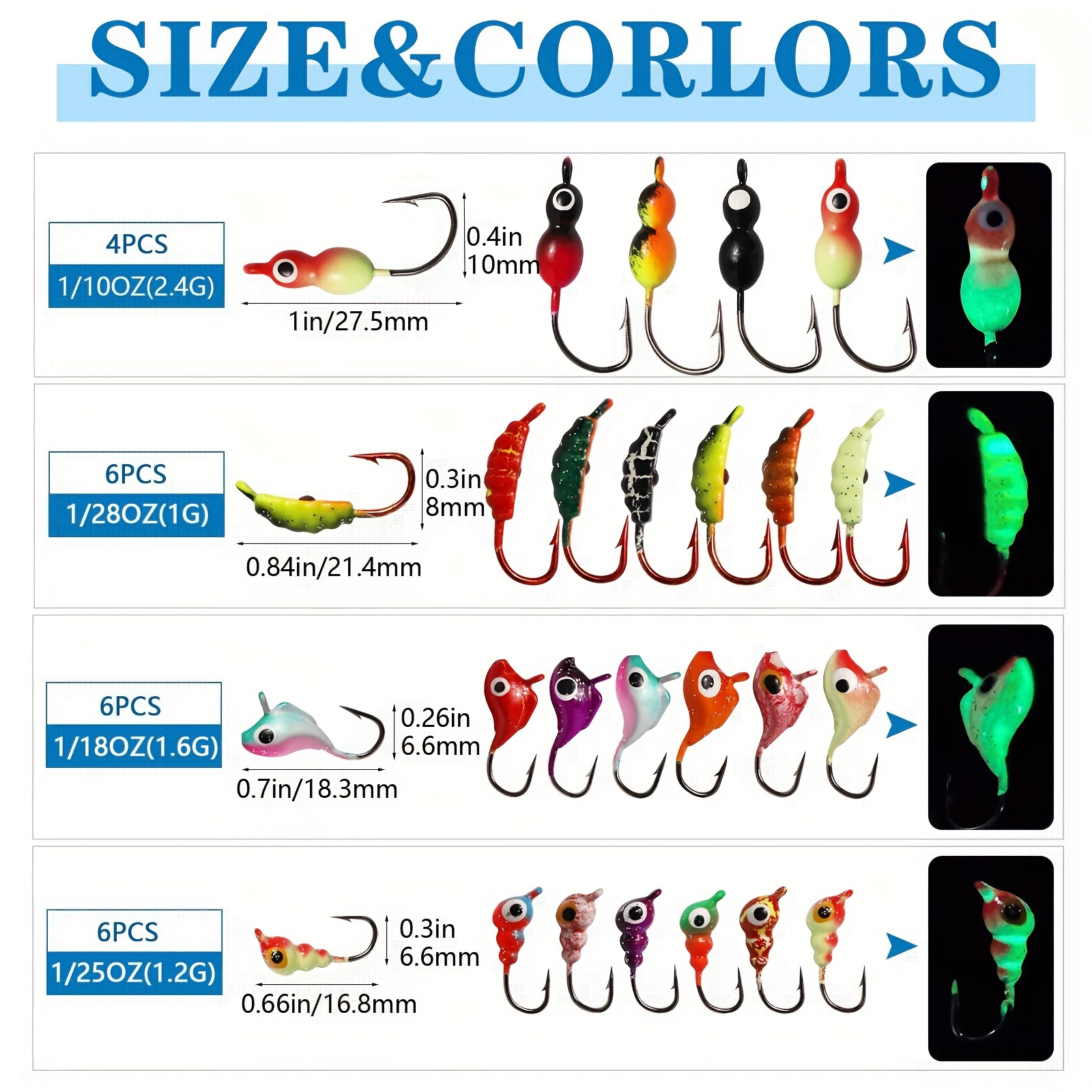 Ice Fishing Jig Heads Kit - Bright Painting & Sharp Hooks - Dr.Fish –  Dr.Fish Tackles