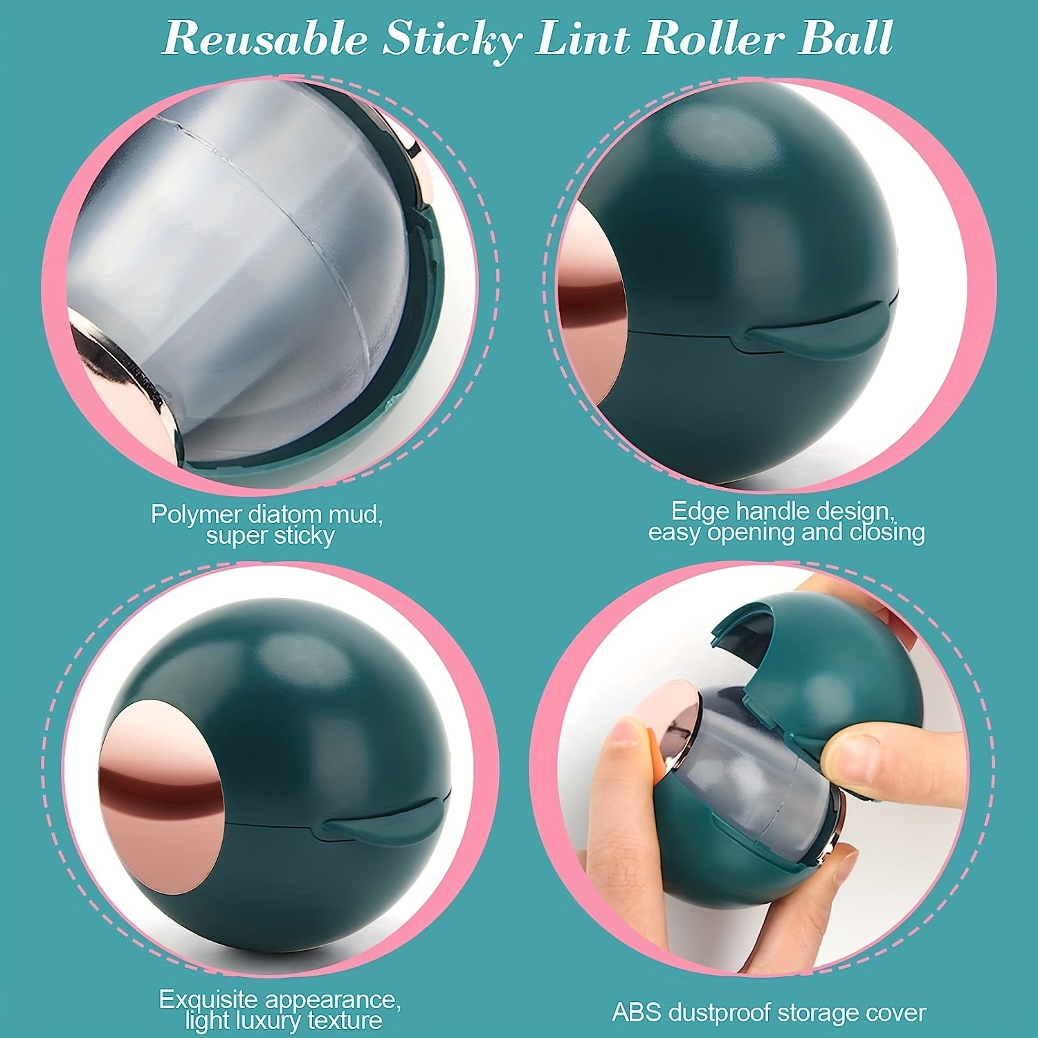 Multifunctional Lint Remover, Mini Travel Portable Lint Roller Ball,  Reusable And Washable Extra Sticky Rollers
