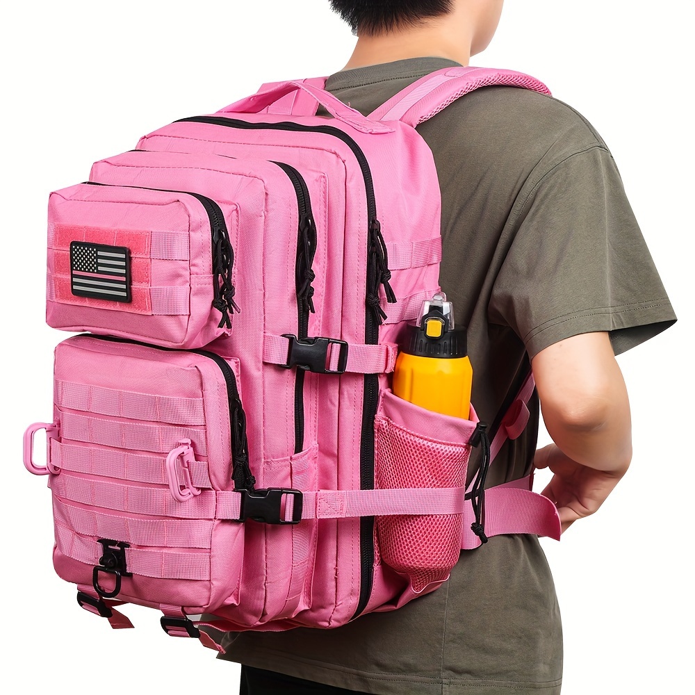 25L/45L 3P Military Tactical Backpack Men Outdoor Camping Trekking Fishing  Bag Travel Waterproof Rucksacks Women Pink Backpack