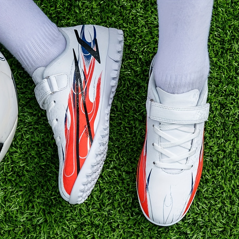 Unisex Turf Football Boots Flame Pattern Anti Skid TF