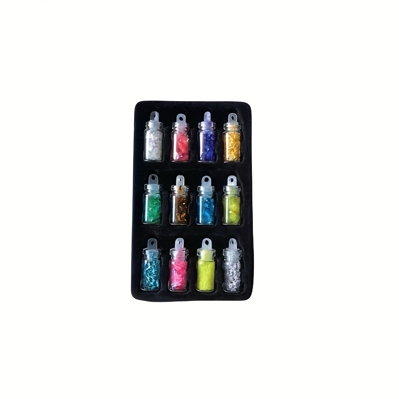 12 Pack Slime Bead Supplies,Simuer Heart Shape Glitter Sequins Confetti  Paillette Glitter Pack Shake Jars DIY Art Craft for Slime,Wedding Party  Favors