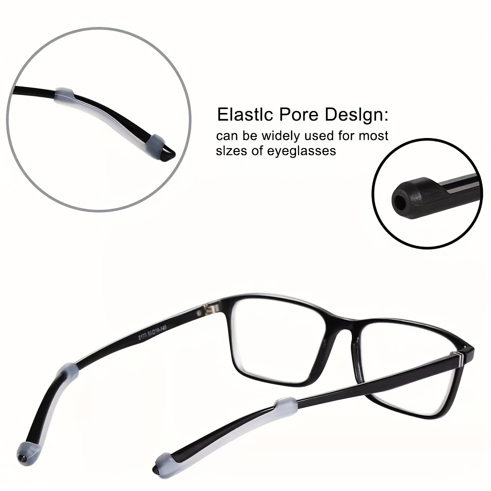 34 retenedores de lentes de silicona, soportes para patillas, protectores  antideslizantes, cómodos para gafas que se mantienen en su lugar, ganchos  de