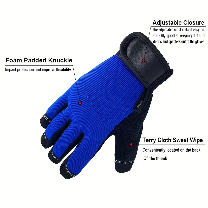 SAFEAT General Waterproof Work Gloves for Men and Women – Flexible