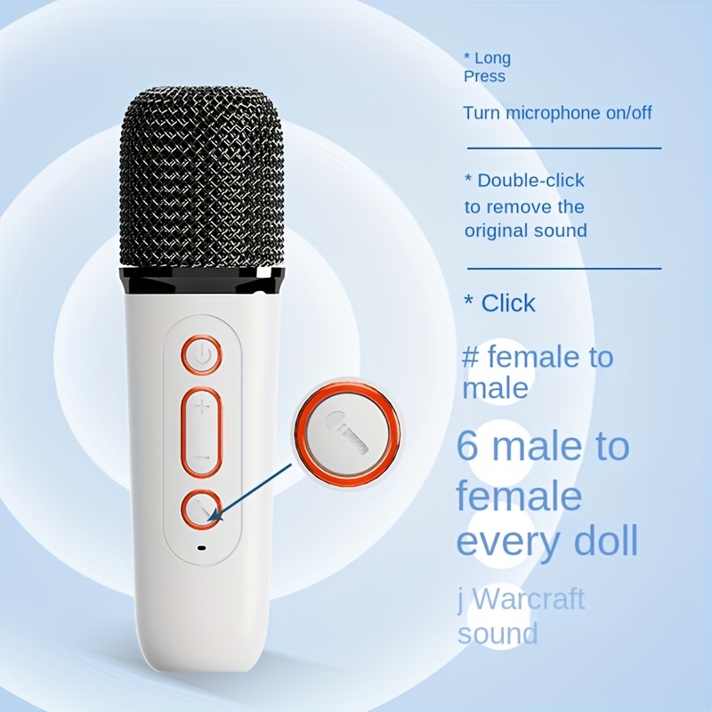 King Lucky Y2 Mini Karaoke Machine Handheld Wireless Speaker - Temu