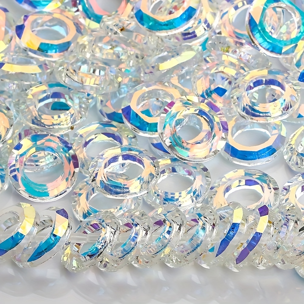 72pcs Faceted Rondelle Beads Crystal Glass Beads 6X8mm Color for Choice