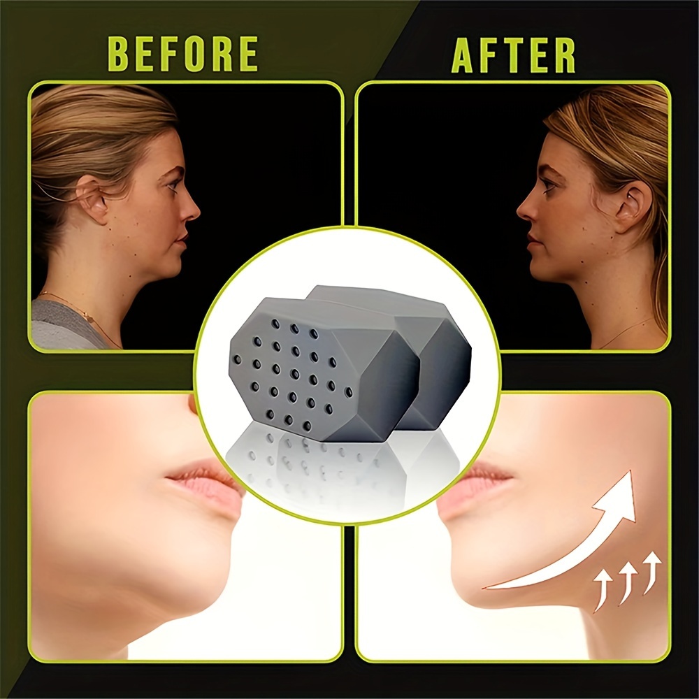 Jaw Exerciser for Men Women Silicone Jawline Exerciser Tablets Jaw