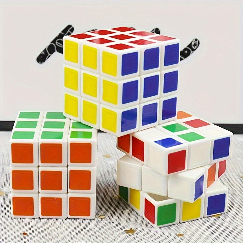 4Pcs Speed Magic Rubik Cube 6 Couleurs Puzzles Jouets Éducatifs Spéciaux  Casse-tête Coffret Cadeau 4