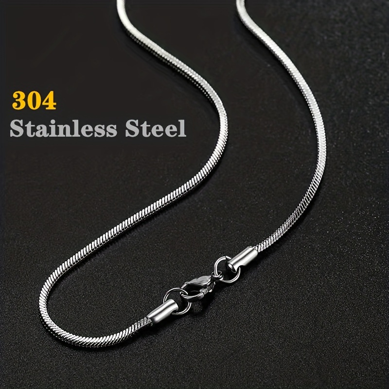 

304 Stainless Steel Round Snake Chain Electroplated Golden Snake Bone Chain Fashion Clothing Accessories Jewelry With Chain Couple Necklace Women's Necklace