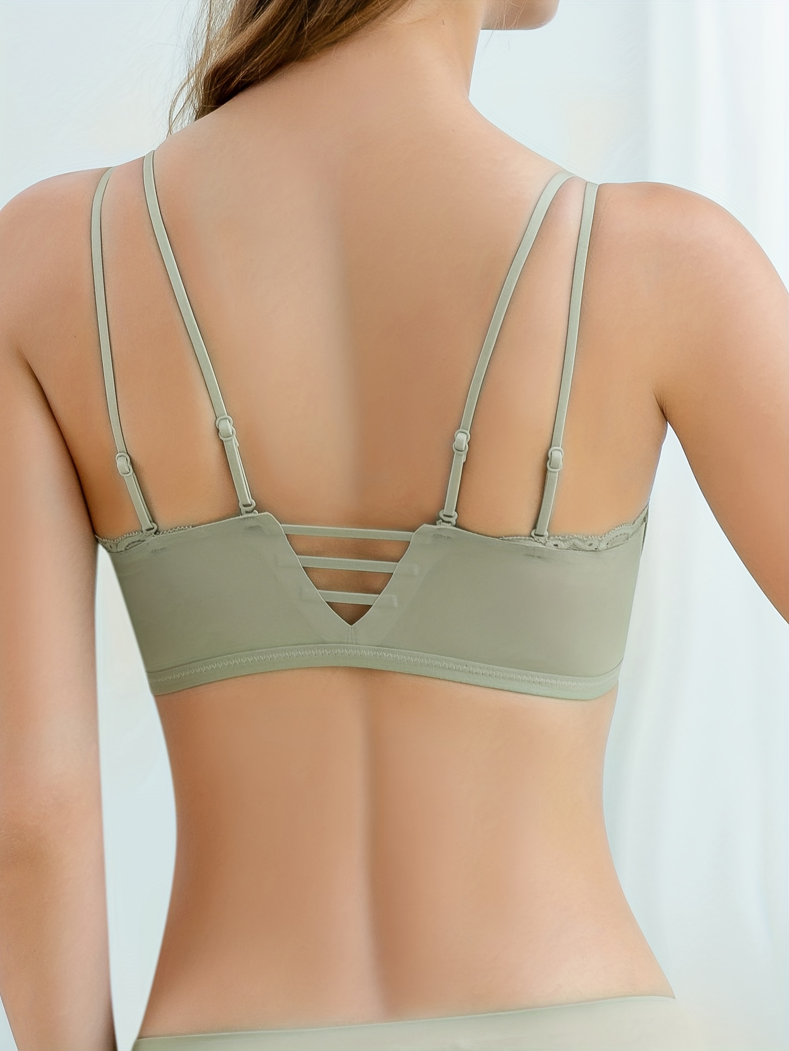 Front Buckle Double Thin Straps Cut Bras Comfortable No - Temu