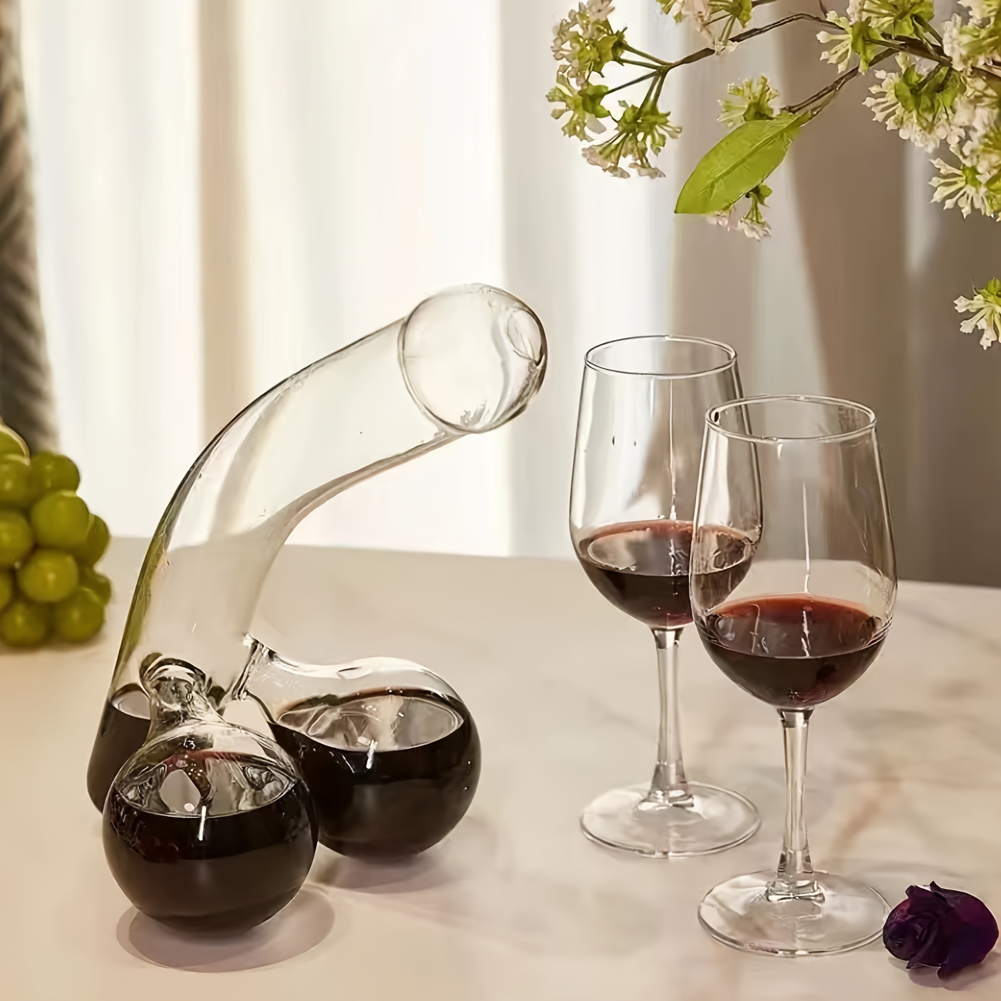 Carafe à décanter le vin en cristal- Accessoires à vin
