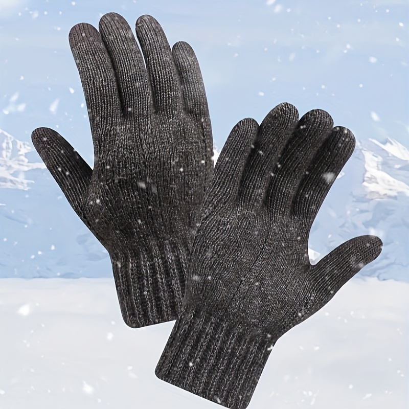 1pair Mens Winter Warm Windproof Warm Touch Screen Usable Gloves Spandex  Material Gloves Choose Size According To Hand Circumference Ideal Choice  For Gifts - Jewelry & Accessories - Temu