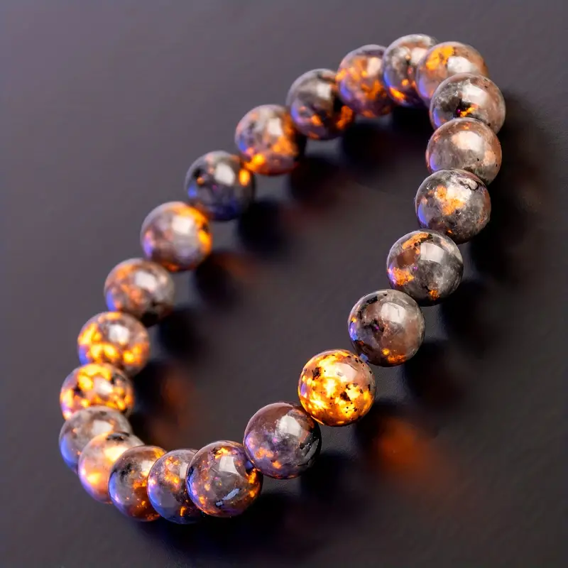 1pc 6/8/10/12mm Beads Fluorescent Glowing Healing Balance Stone Bead  Bracelet For Men