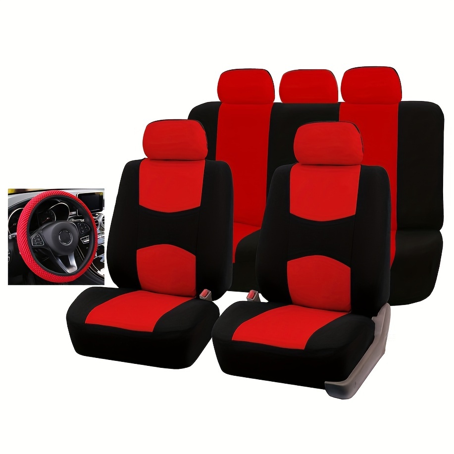 Universal Fit Car Seat Cover Full Set Front Rear Pack Fit - Temu
