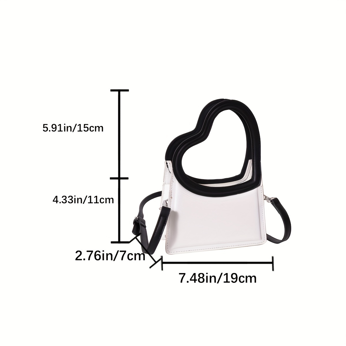 Fashion Clear Heart Shaped Bag