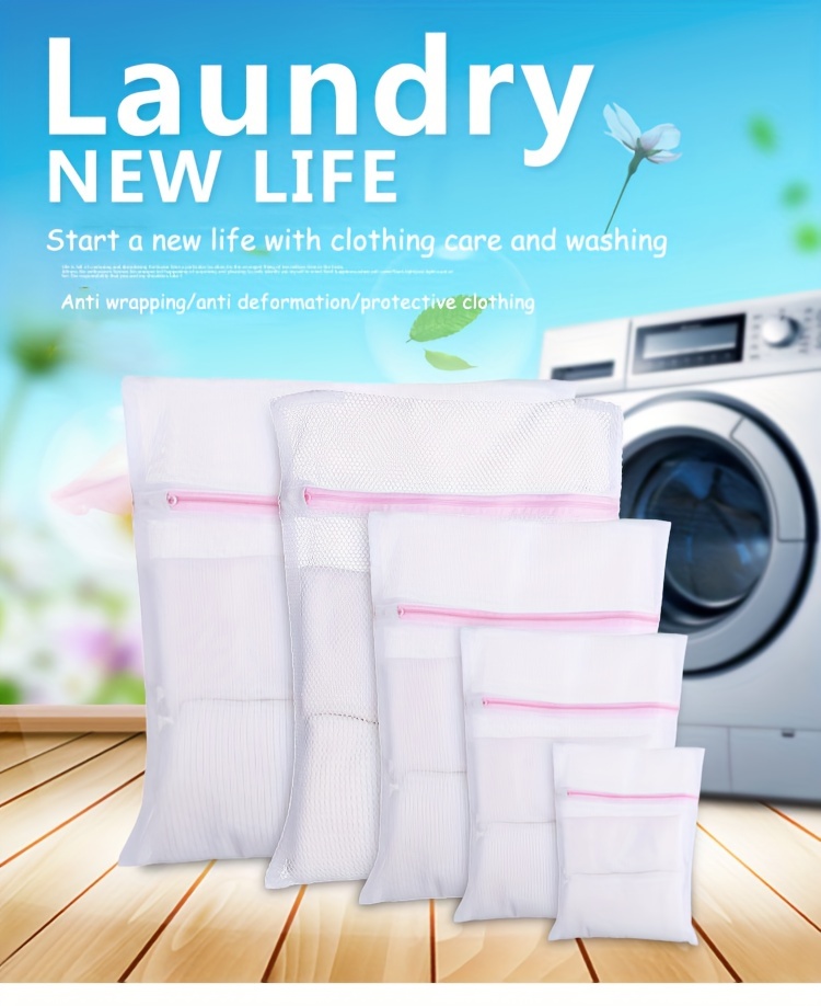 Modern Zipped Laundry Washing Bag Mesh Net Underwear Bra Anti-deformation  Bag