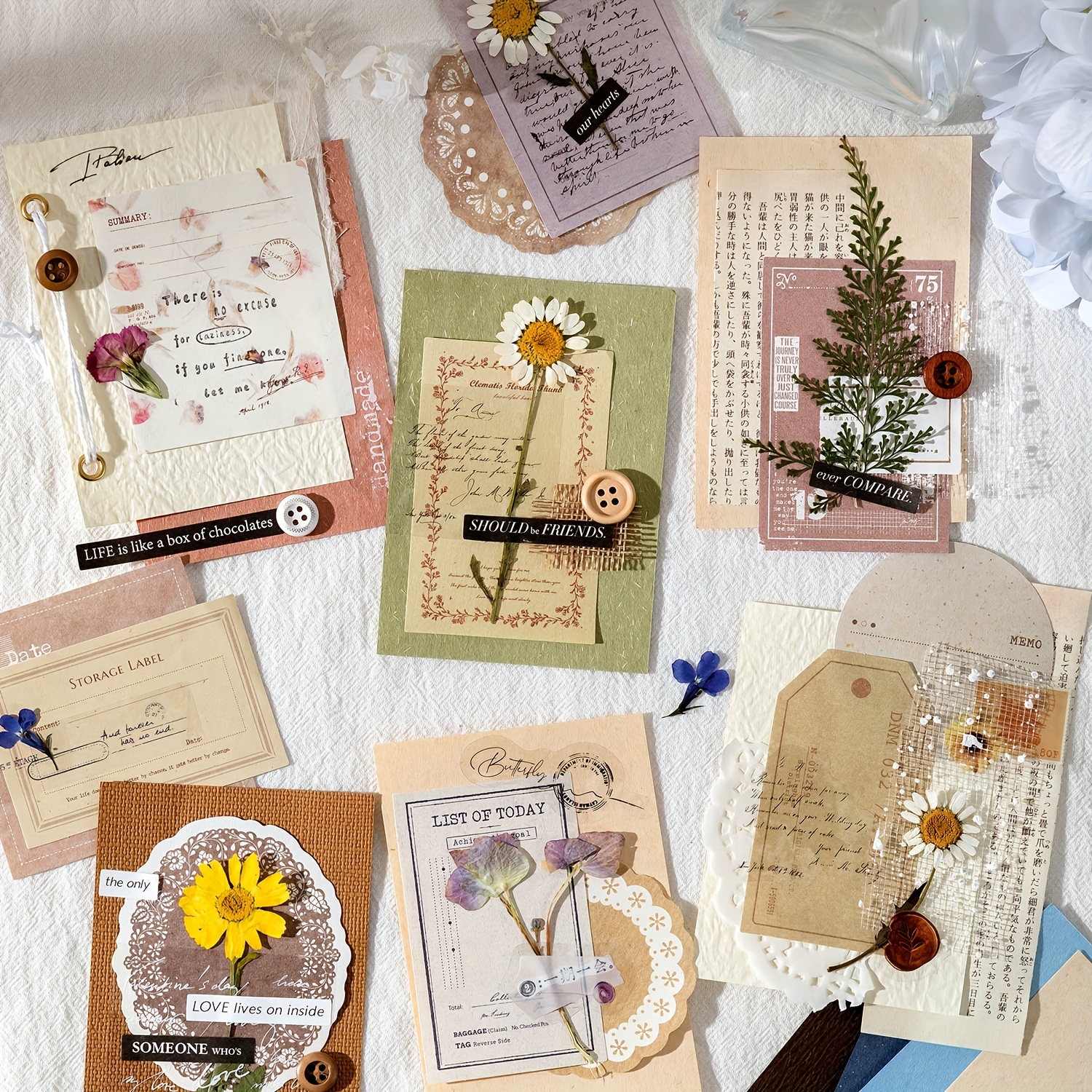Vintage Plant and Flower Stickers