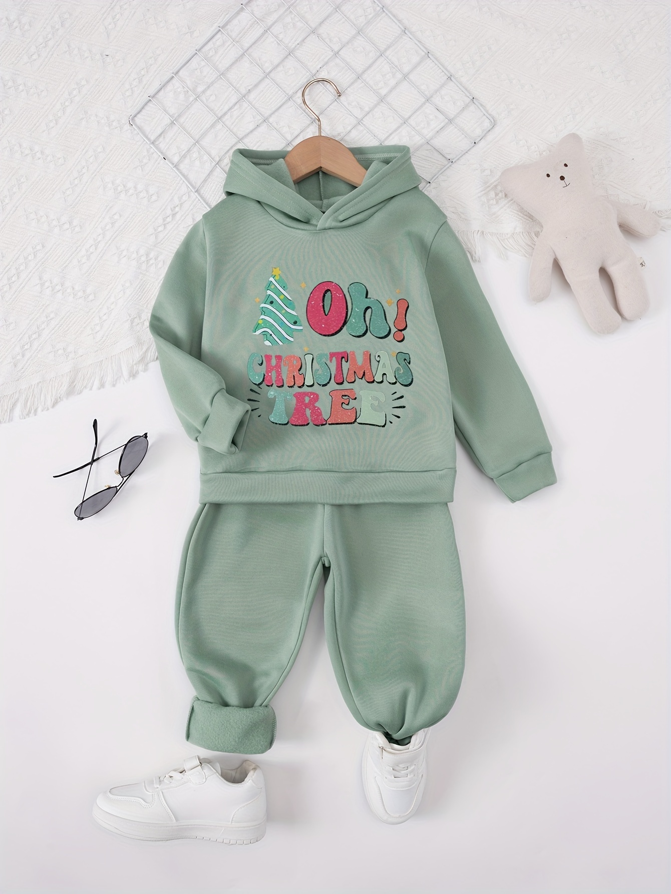 PatPat 2 Pezzi Set Pigiama Unicorno Casual Per Bambina In Età Prescolare