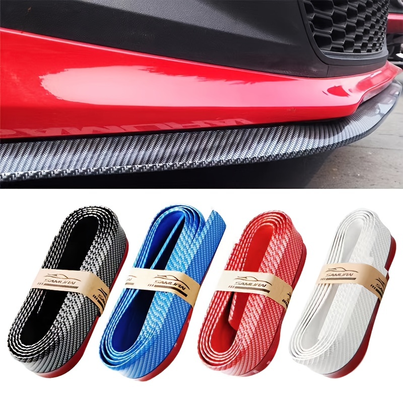 Car Front Bumper Lip Protector Carbon Fiber Rubber Splitter - Temu