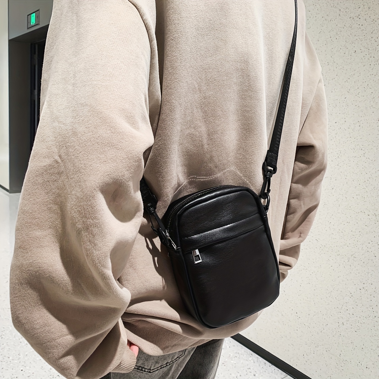 Temu Men's Simple Crossbody Bag