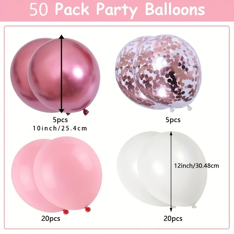 Globos Metalicos para fiestas decoracion Cumpleaños Graduacion 50Pack Decor