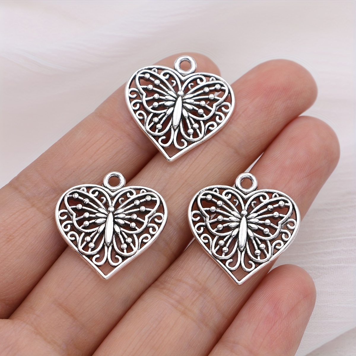 10 Breloques Pendentifs Signets En Alliage - Lot Pour Fabrication Bijoux DIY