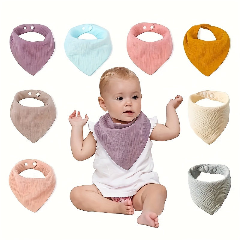 bavoirs triangulaires pour bébés, bandanas, bandanas en mousseline douce  et