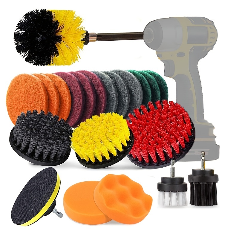 3-22X Drill Brush Set Power Scrubber Attachment For Carpet Tile Grout  Cleaning